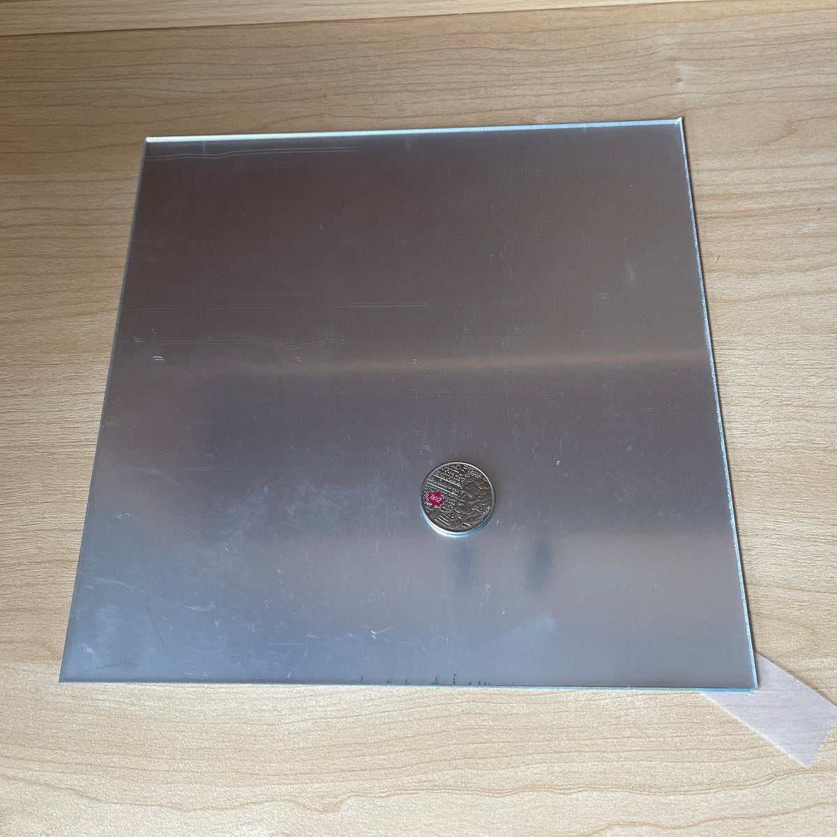 1:12 Scale Miniature Flexible Mirror Sheet with Protection Film, 7-7/8 inch square, DIY Dollhouse Supply