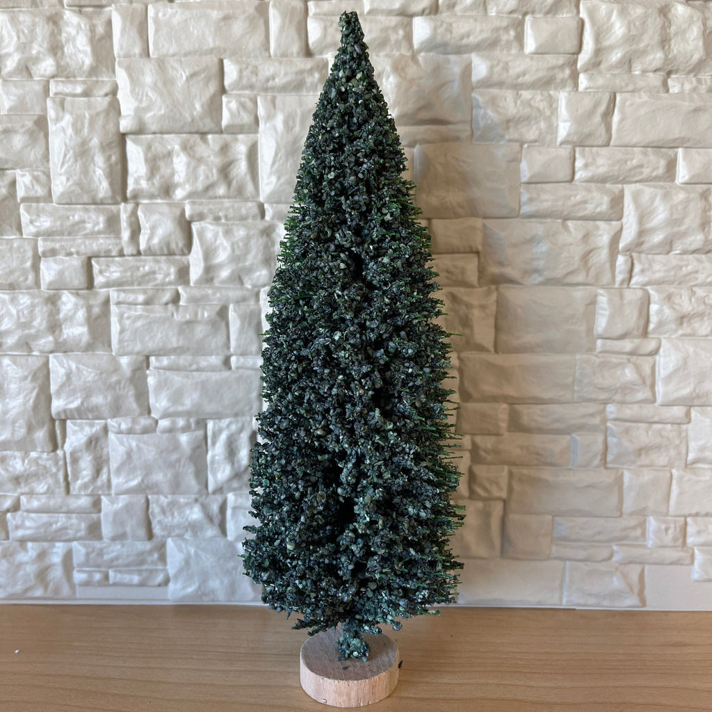 Miniature Evergreen Tree with Base Dollhouse Garden Tree , Fairy Garden Tree (medium size) - J047