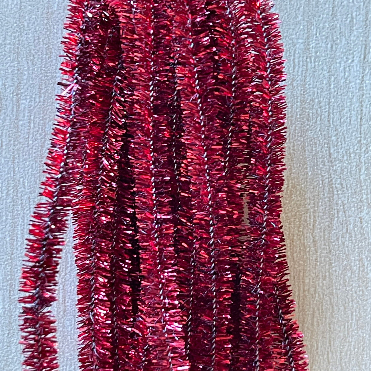 1:12 Scale Miniature Red Tinsel Garland, 78 inch Long, Cut to length, DIY Dollhouse Supply