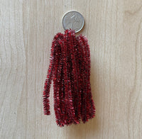 Red Christmas Tinsel , 1:12 Scale Dollhouse Miniature Tinsel Garland 6.5 ft long - B027