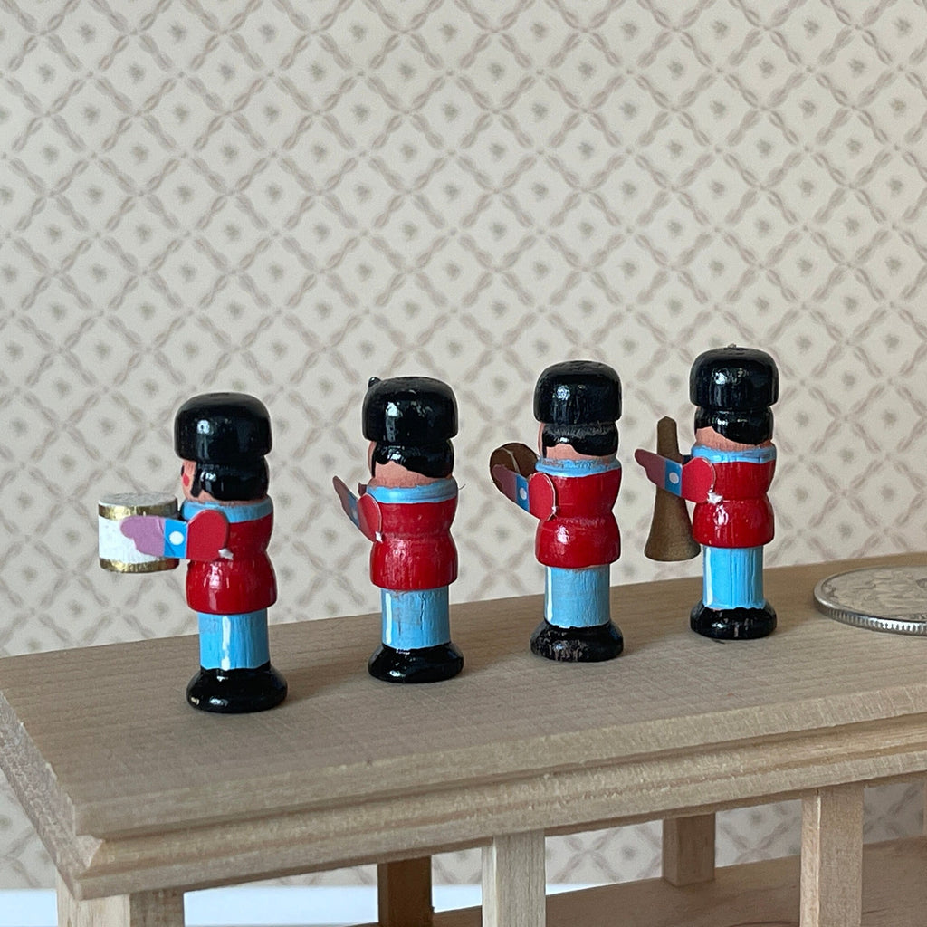 Dollhouse Supplies Miniature Army Band , Drum Tube Cymbal and Conductor - F046