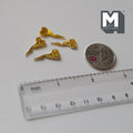 1:12 Scale Miniature Metal Stork Embroidery Scissors, Set of 4, 13/16 inch long, DIY Dollhouse Supply (gold)