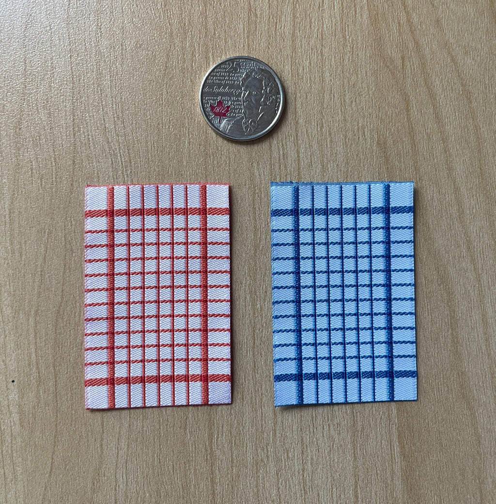 Dollhouse Supplies Tea Towels , Serviette Band , Miniature Serviette , 1:12 Scale Table Napkin and Wrap Set of 2 - F061