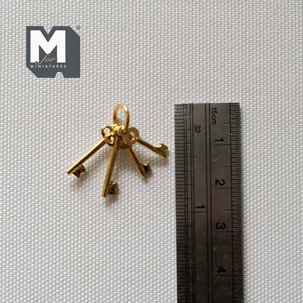 1:12 Miniature Key Ring and Keys Set of 4 - F060