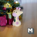 1:12 Scale Miniature Baby Giraffe with Neck Tie, 1-5/8 inch tall, DIY Dollhouse Supply (flocked skin)