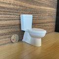 1:12 Scale Miniature Toilet with Tank, Lift Up Seat and Lid, 2-15/16 inch tall, DIY Dollhouse Supply (white)