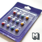 Miniatura a escala 1:12: bolas de Navidad de vidrio, set de 12, 5/16 inch de Ø, suministros DIY para casa de muñecas