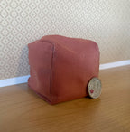 1:12 Scale Miniature Fabric Bean Bag Chair, 2-3/8 inch tall, DIY Dollhouse Supply (dusty pink)