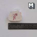 Sac à main miniature pour poupée échelle 1:12, motif ballerine rose, 3,2 cm de long, fourniture pour maison de poupée (blanc)