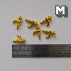 1:12 Scale Miniature Sink Faucets, Set of 6, 1/2 inch tall, DIY Dollhouse Supply (gold)