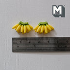 1:12 Scale Miniature Banana Bunches, Set of 2, 1 inch long, DIY Dollhouse Supply
