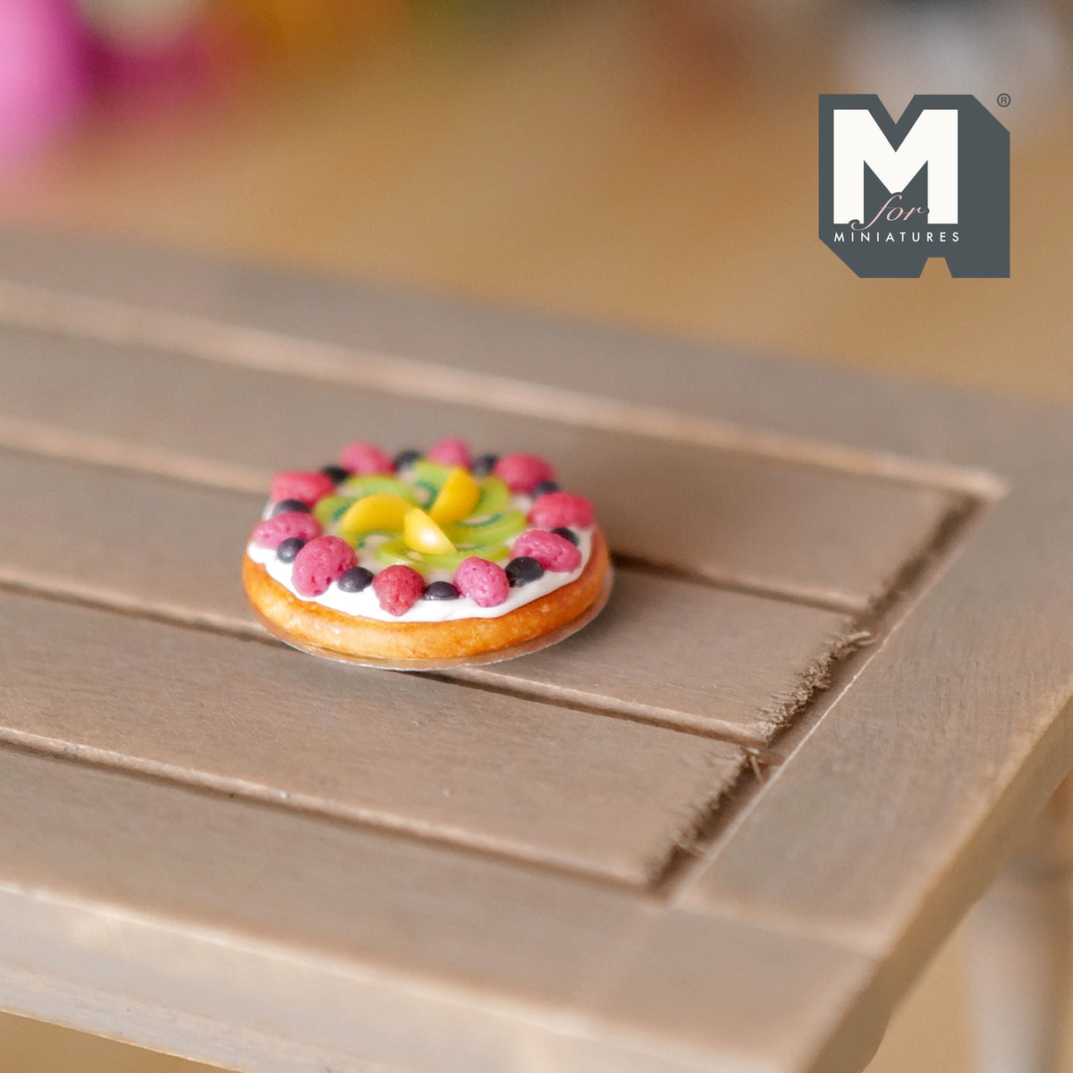Miniature Fruit Pie 1:12 Scale Dollhouse Baked Pie - E018