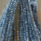 Guirlande de guirlandes argentées miniatures à l'échelle 1:12, 198 cm de long, à couper à la longueur souhaitée, fourniture pour maison de poupée DIY