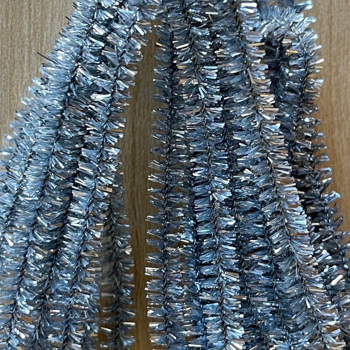 1:12 Scale Miniature Silver Tinsel Garland, 78 inch Long, Cut to length, DIY Dollhouse Supply
