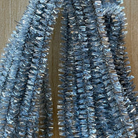 Silver Christmas Tinsel , 1:12 Scale Dollhouse Miniature Tinsel Garland 6.5 ft long - B027