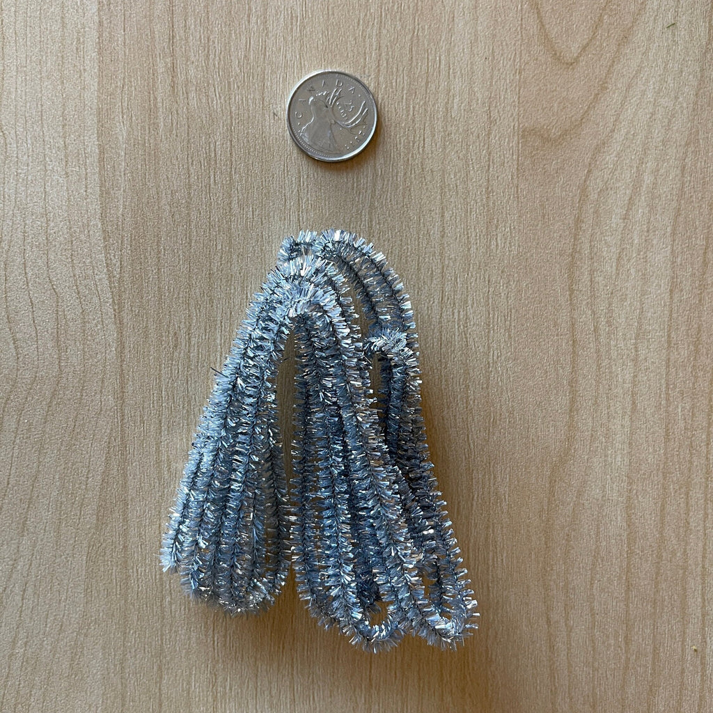 1:12 Scale Miniature Silver Tinsel Garland, 78 inch Long, Cut to length, DIY Dollhouse Supply