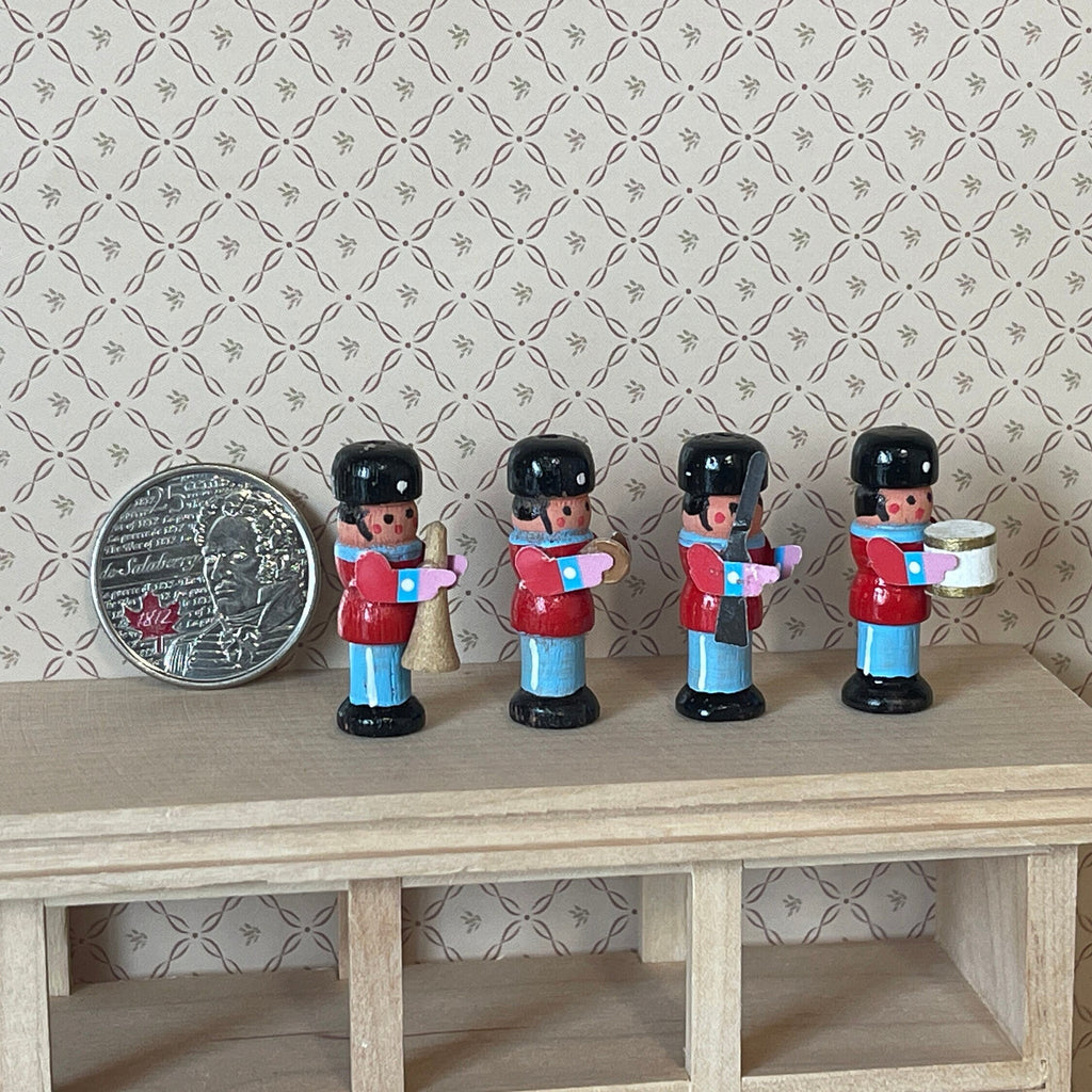 Dollhouse Supplies Miniature Army Band , Drum Tube Cymbal and Conductor - F046