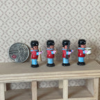 Dollhouse Supplies Miniature Army Band , Drum Tube Cymbal and Conductor - F046