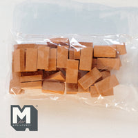 1:12 Dollhouse Real Brown Blend Clay Bricks 50 Counts Miniature Bricks - i046