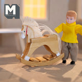 Dollhouse Supplies miniature rocking horse 1:12 scale large size trojan horse with back hair - G064