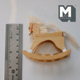 Dollhouse Supplies miniature rocking horse 1:12 scale large size trojan horse with back hair - G064