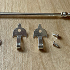 1:12 Scale Miniature Expanding Curtain Rod with Rings, Metal Curtain Pole, Requires Mounting, 8-1/4 inch long (silver)