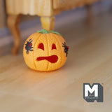 1:12 Dollhouse Supplies Miniature Halloween Clay Pumpkin Face - J028