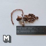 Dollhouse Supplies Miniature Classic Style House Bell with Chain 1:12 Scale Metal Door Bell - F060