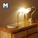 Miniature Glass Dome with Wood Base 1:12 Scale Dollhouse Supplies Display Dome (medium) - A101