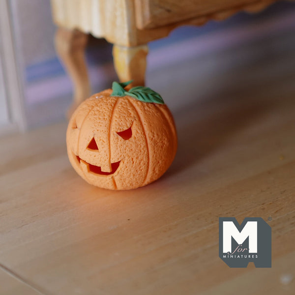 1:12 Dollhouse Miniature Halloween Clay Pumpkin Face - WS1D