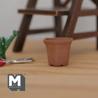 Dollhouse Clay Planter , Dollhouse Garden Flower Pot 1:12 Scale Miniature Hexagon Planter Pottery - B088