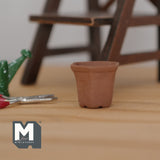 Dollhouse Clay Planter , Dollhouse Garden Flower Pot 1:12 Scale Miniature Hexagon Planter Pottery - B088