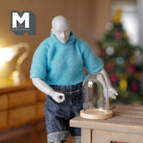 Miniature Glass Dome with Wood Base 1:12 Scale Dollhouse Supplies Display Dome (medium) - A101