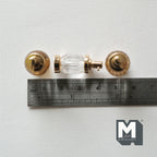 1:6 Scale Miniature Pump Dispenser Bottles, Set of 3, 1 inch tall, DIY Dollhouse Supply (clear and gold)
