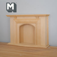 Dollhouse Fireplace 1:12 Scale Unpainted Fireplace Miniature Fireplace Hearth