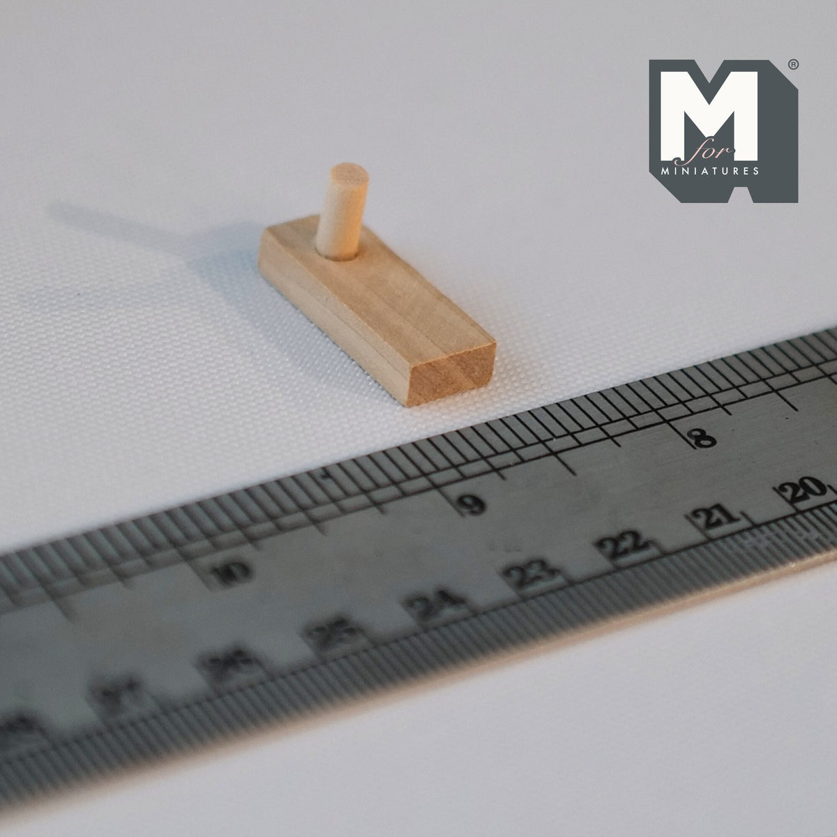 1:12 Scale Miniature Wood Shaker Peg Wall Coat Rack, 1 inch tall, DIY Dollhouse Supply