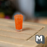 Miniature Fruit Punch on Ice , 1:12 Scale Dollhouse Beverage Strawberry Juice Fruit Juice - E086