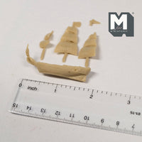 Dollhouse Miniature Sailing Ship Model 1:12 Scale Dollhouse Decoration Boat (self assemble) (cast resin) - G070