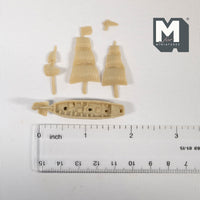 Dollhouse Miniature Sailing Ship Model 1:12 Scale Dollhouse Decoration Boat (self assemble) (cast resin) - G070