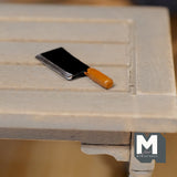 Miniature Cleaver Knife 1:12 Scale Dollhouse Supplies Kitchen Butcher Knife Decoration - F074