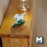 Miniature Metal Painted Unicorn , 1:12 Dollhouse Supplies Decoration Unicorn - C025