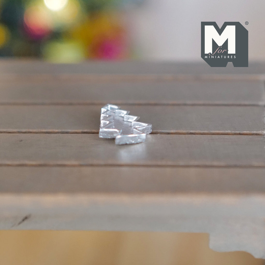 1:12 Scale Miniature Metal Christmas Tree Cookie Cutter, 9/16 inch tall, DIY Dollhouse Supply