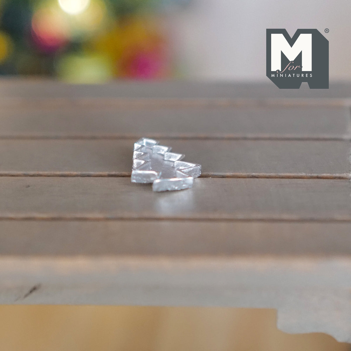 1:12 Scale Miniature Metal Christmas Tree Cookie Cutter, 9/16 inch tall, DIY Dollhouse Supply