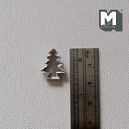 1:12スケール ミニチュア 金属製クリスマスツリー型クッキーカッター 高さ9/16インチ DIYドールハウス用素材