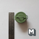 Miniature Metal Cooking Pot with Lid 1:12 Scale Dollhouse Supplies Kitchen Accessories - E058
