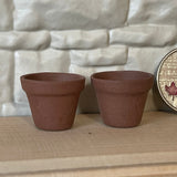 1:12 Dollhouse Supplies Miniature Clay Pottery Planter, flower pot set of 2 - B082