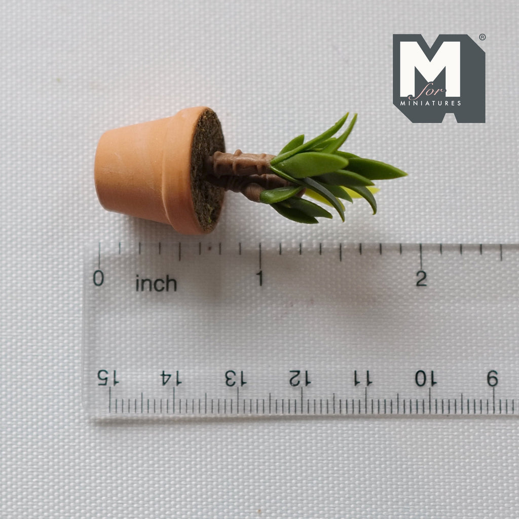 1:12 Scale Miniature Potted Strawberry Plant in Clay Pot, 1-3/4 inch tall, DIY Dollhouse Supply
