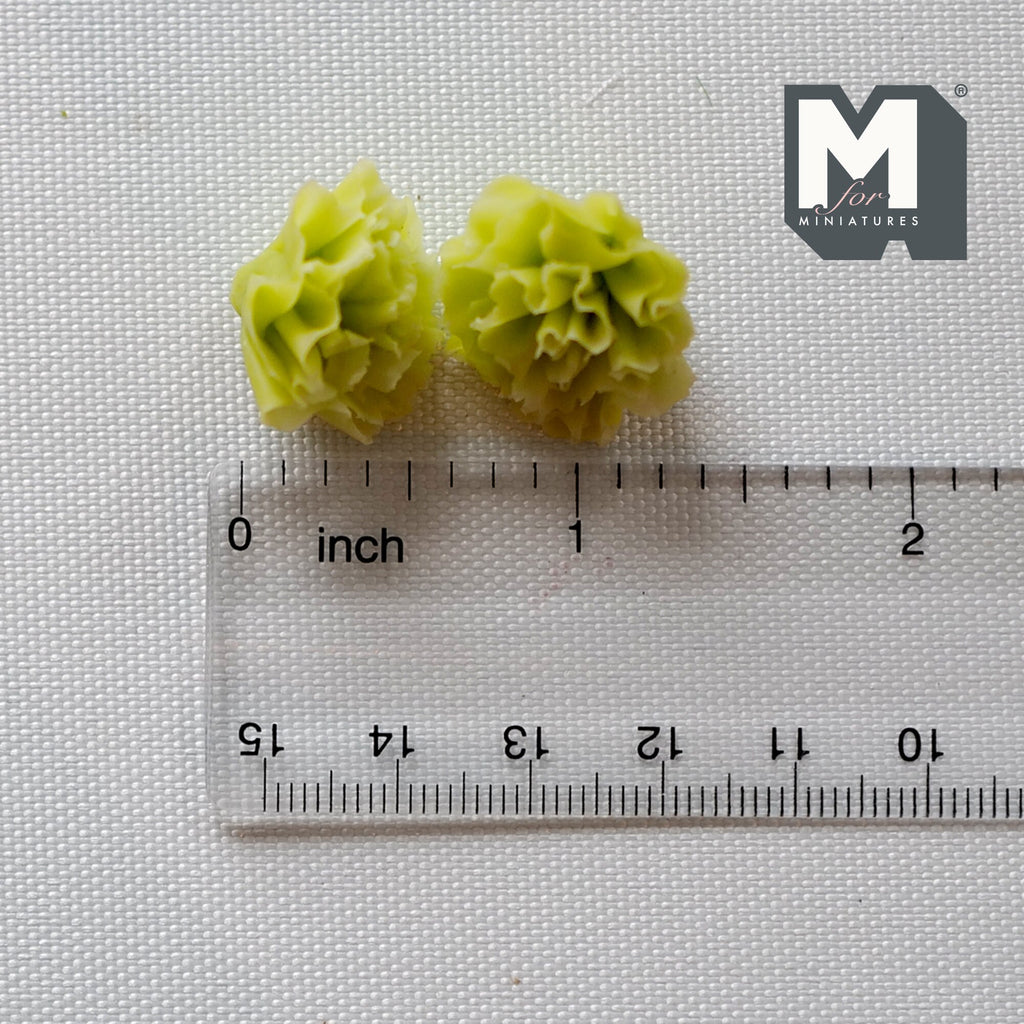 1:12 Scale Miniature Green Leaf Lettuce, Set of 2, 7/8 inch long, DIY Dollhouse Supply