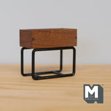 Dollhouse Garden Planter Box 1:12 Scale Miniature Rectangular Planter Box Wooden Plant Shelf with Metal Base - B046