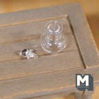 1:12 Scale Miniature Glass Wine Decanter with Stopper, 1-3/16 inch tall, DIY Dollhouse Supply (clear)